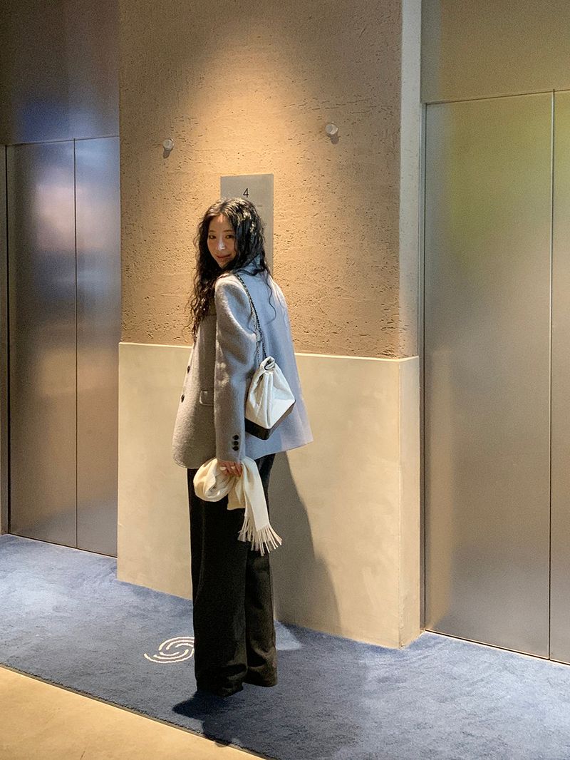 [MADE] [Wool Napping] Winter Warm Pintuck Wide Slacks
