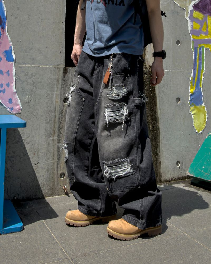 Devon Carpenter Wide Distressed Denim