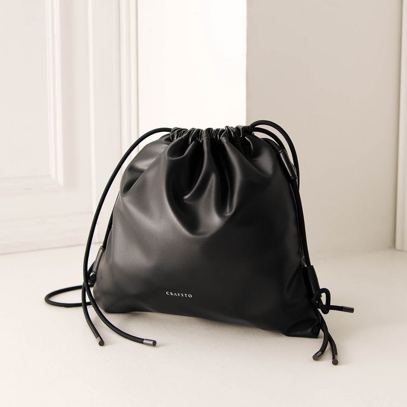 Recycled ECO Leather Drawstring Bag