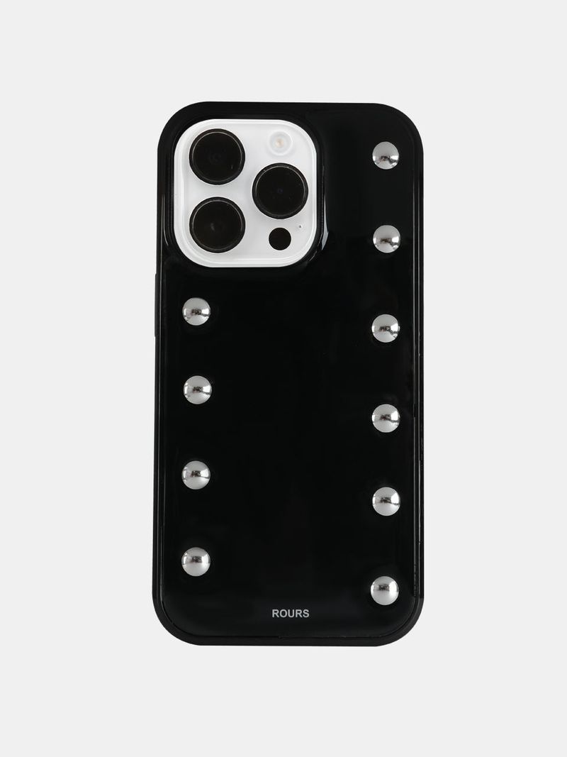 ROURS（ラウォルズ）の「ラインスタッドケース (black)（スマホグッズ/小物）」