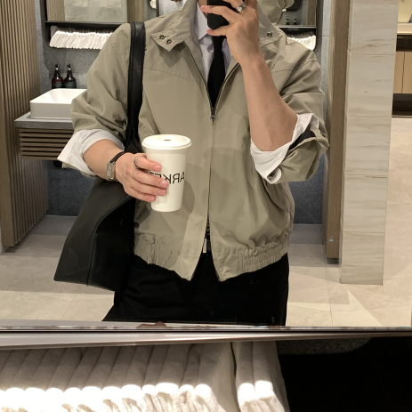 LOOKPLE（ルックプル）の「ウェインスタンダード2WAYジップアップハリントンジャケット（ジャケット/アウター）」