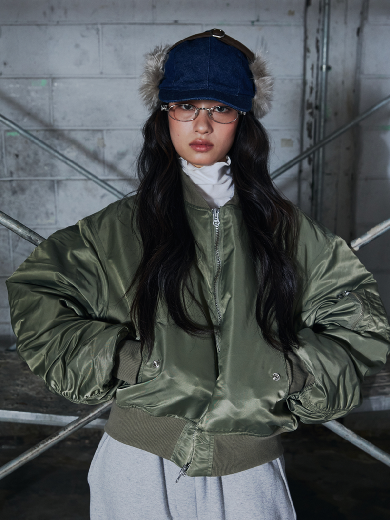 calloutnewyear(cony)（コールアウトニューイヤー(コニー)）の「VOLUME SHIRRING MA-1 / KHAKI（Jackets/Outerwear）」