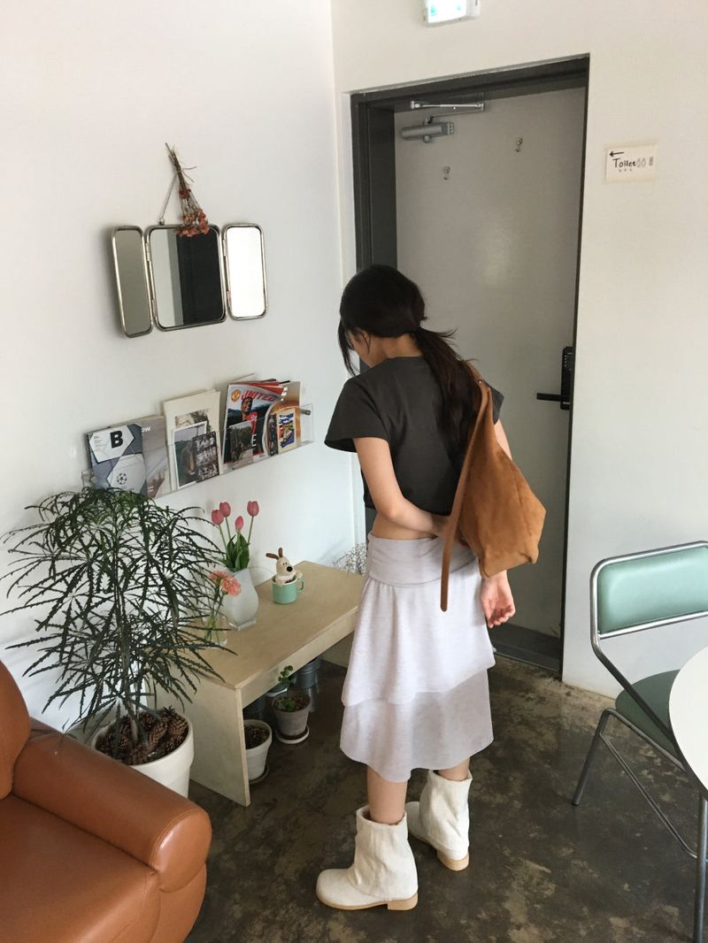 Chunky linen boots (1color)