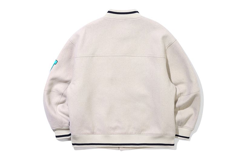 OUT FONT WOOL VARSITY JACKET
