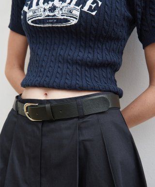 NICOLE BASIC LEATHER BELT_2COLORS
