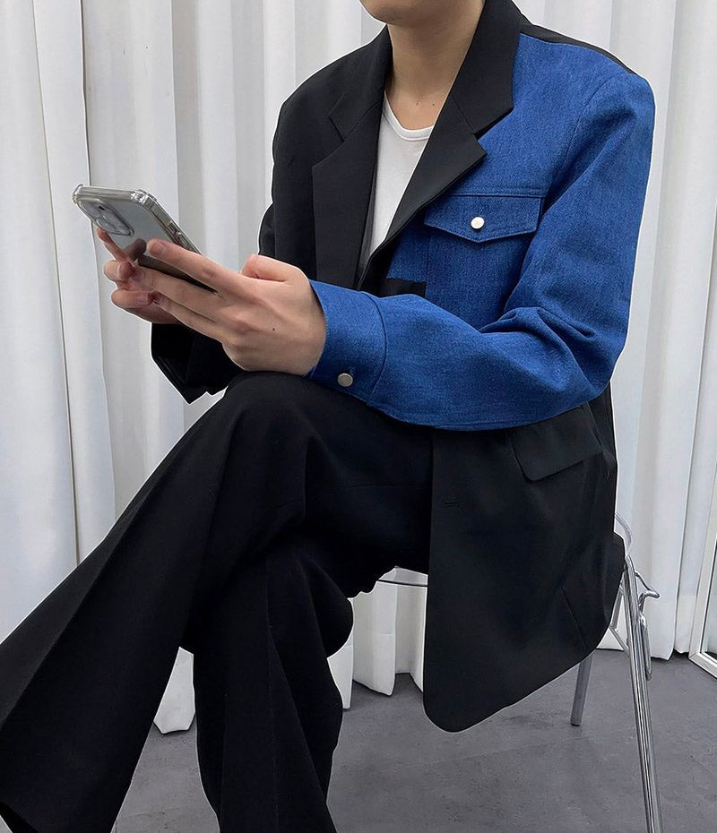 NB Minimal Blue Colored Jacket