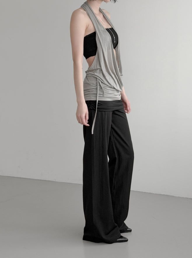 Aven Layered Shirred Skirt Pants