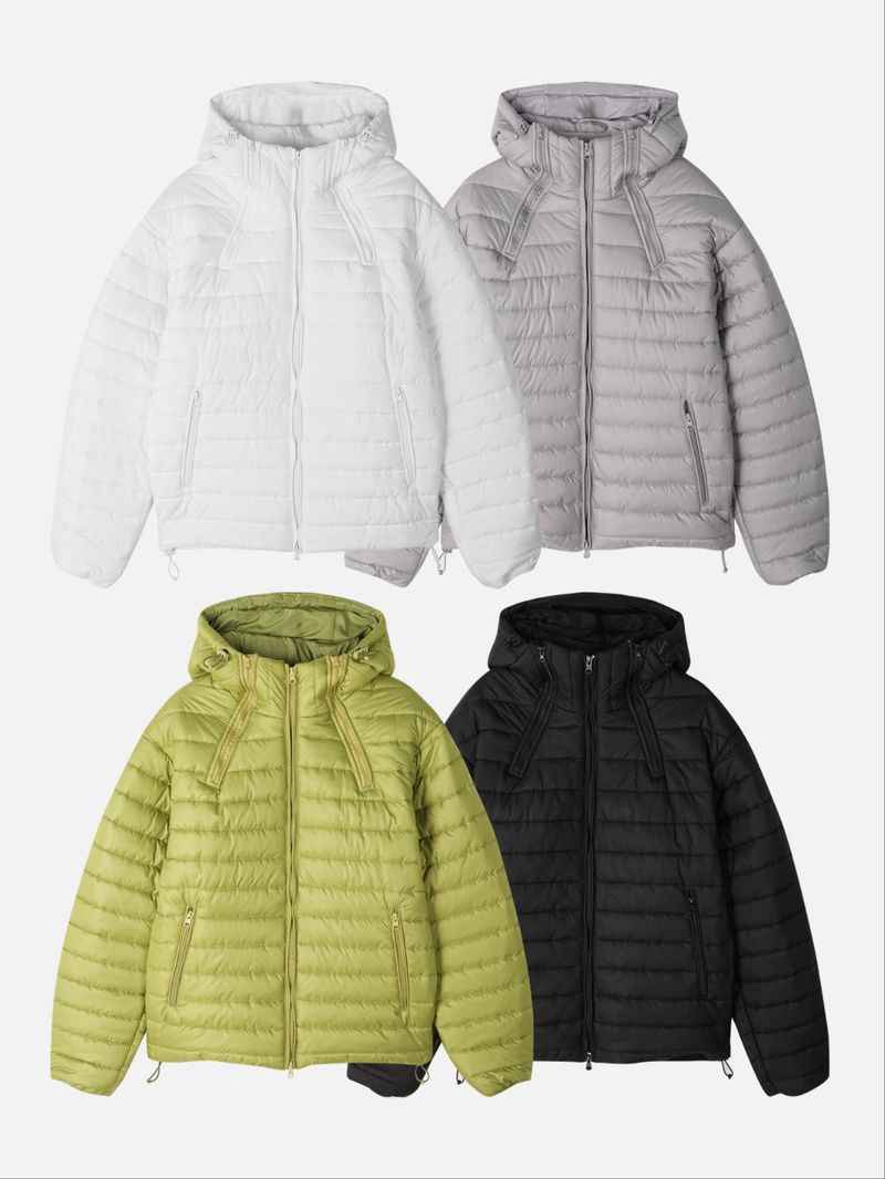 Eco Lightweight Hooded Puffer Jacket (4 Colors)