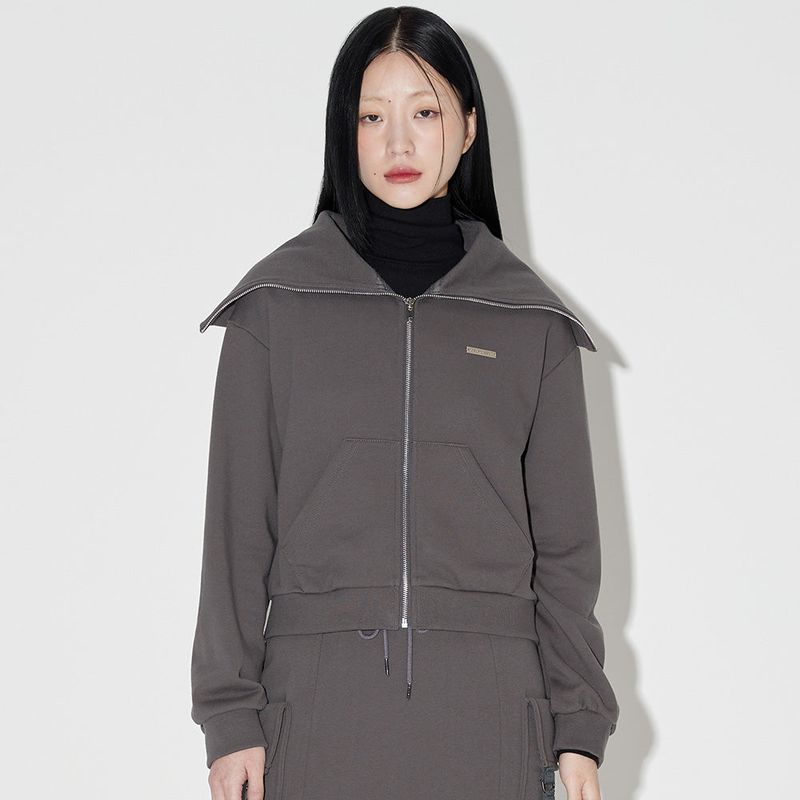 ZEROPLANET（ゼロプラネット）の「ビッグカラーハーフジップアップ / Bigcollar Half Zip up [CHARCOAL]（Tops）」
