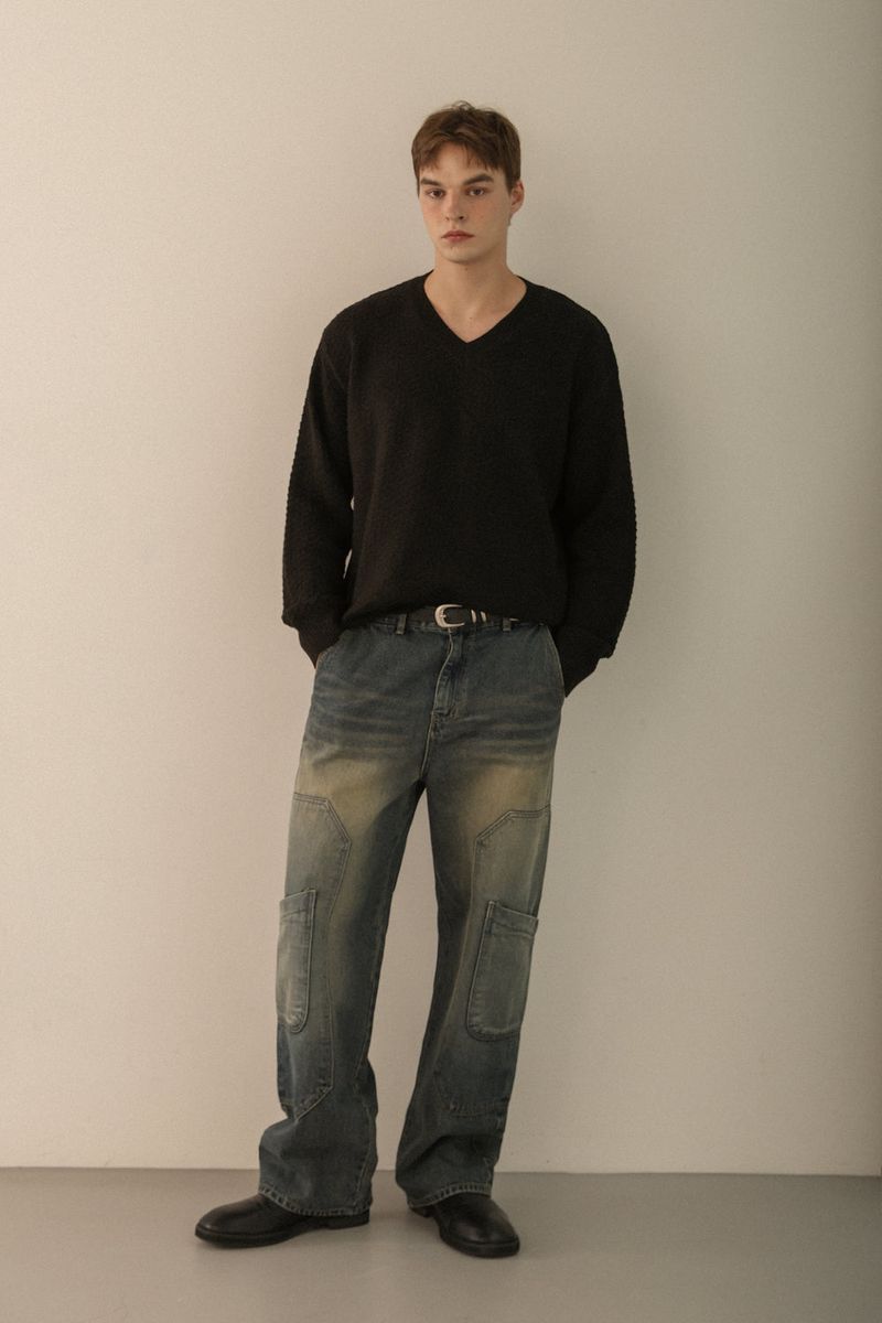Washed Carpenter Pocket Pants