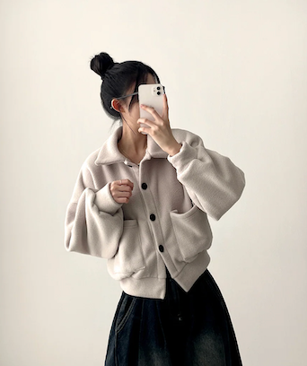 Mori soft fleece pocket jacket