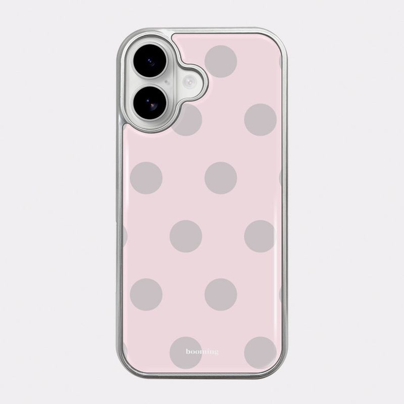 BOOMING（ブーミング）の「ピンキー ドット シルバー バンパー ケース [1colors]（スマホグッズ/小物）」