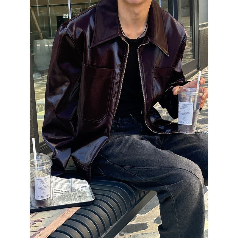 LAURANT（ロラン）の「[F/W] Enamel leather short jacket(2color)（Jackets/Outerwear）」