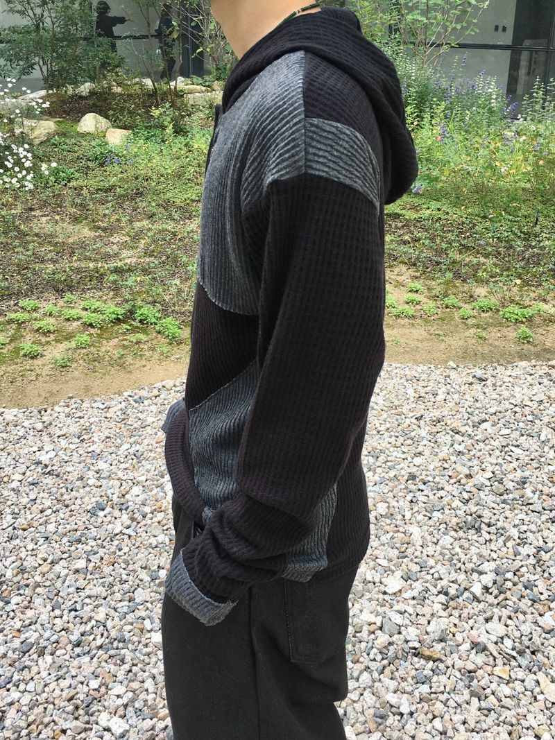 Big Star Warmer Henley Neck Hooded Knit 4C