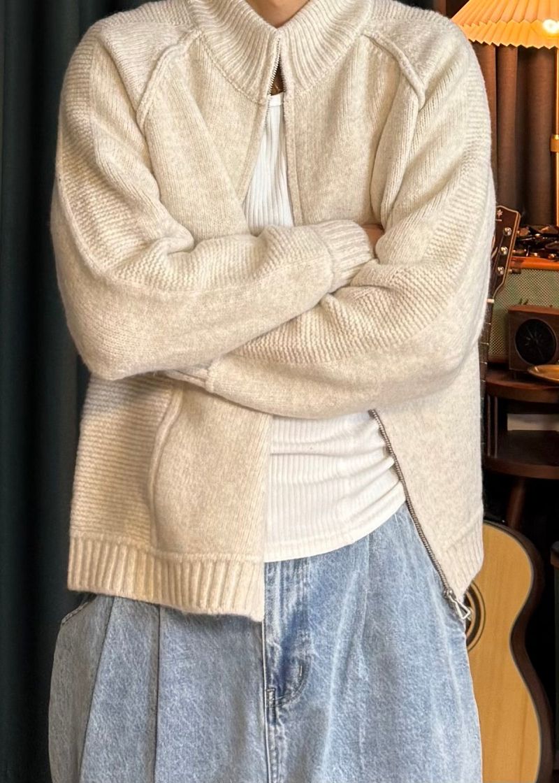 [virstyle original] INKKI Two-Way Wool Knit Zip-Up 2COLOR