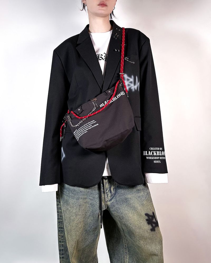 BBD Handcrafted Rope Cross Bag (Black)