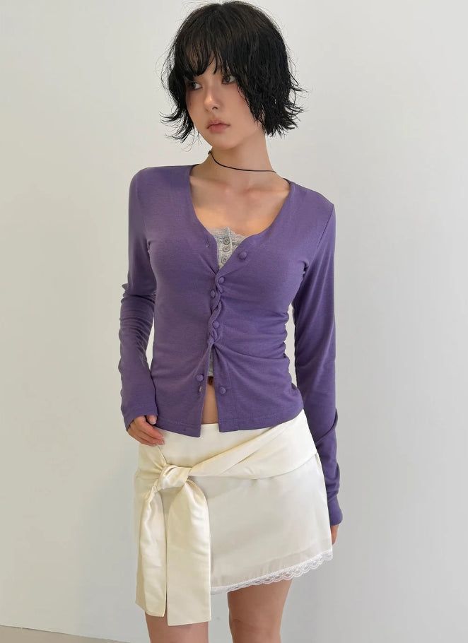 (summer ver.) TWIST BUTTON CARDIGAN