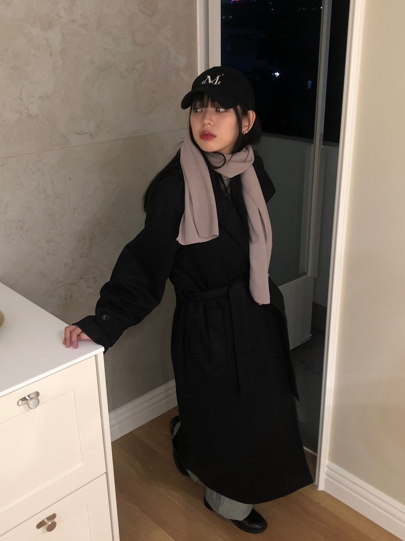 Verliebt high neck long coat