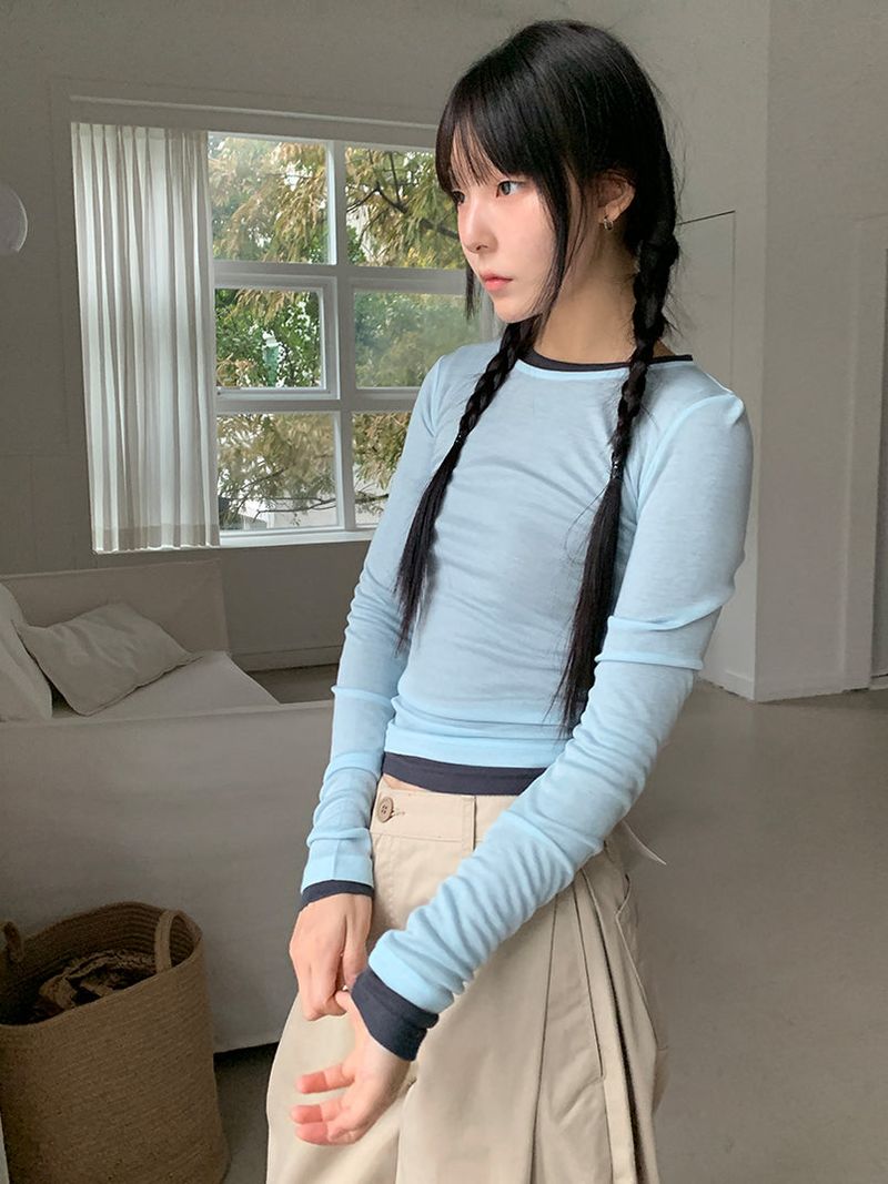 TENCEL LAYERED LONG SLEEVE (11C)