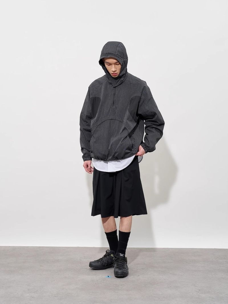 FMACM Removable Hat Half Zip Pullover Jacket