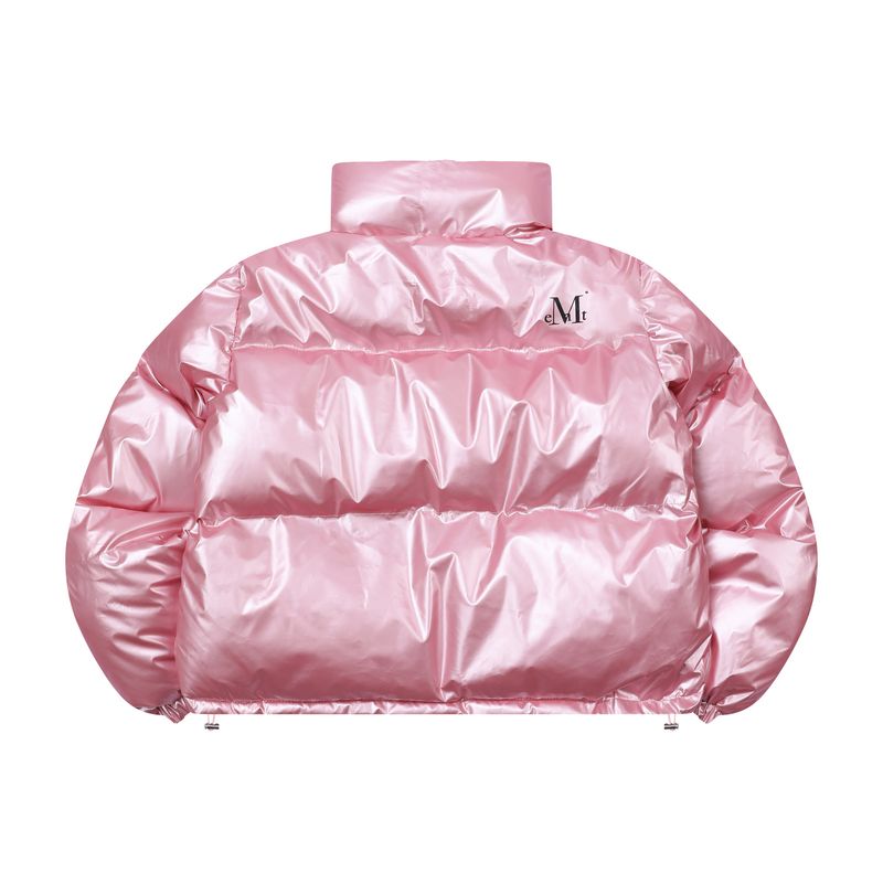 FAVE HIGH NECK GLOSSY CROP PADDING (3COLOR)