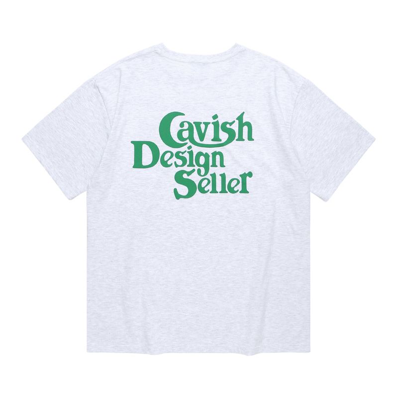 cavish（カビシ）の「SELLER LOGO SS TEE LIGHT GREY(CV2BMMT500A)（Tops）」