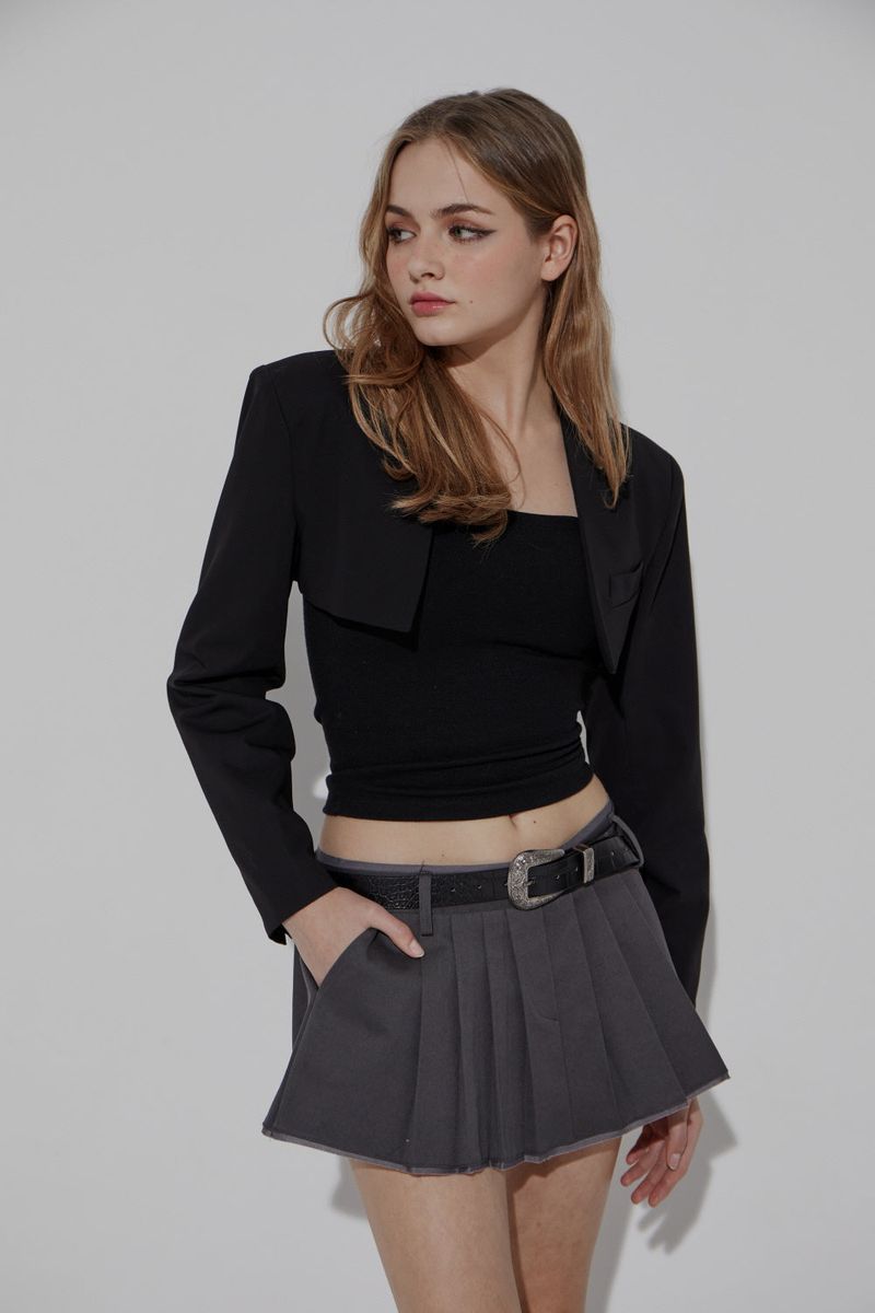 CHINO PLEATS SKIRT