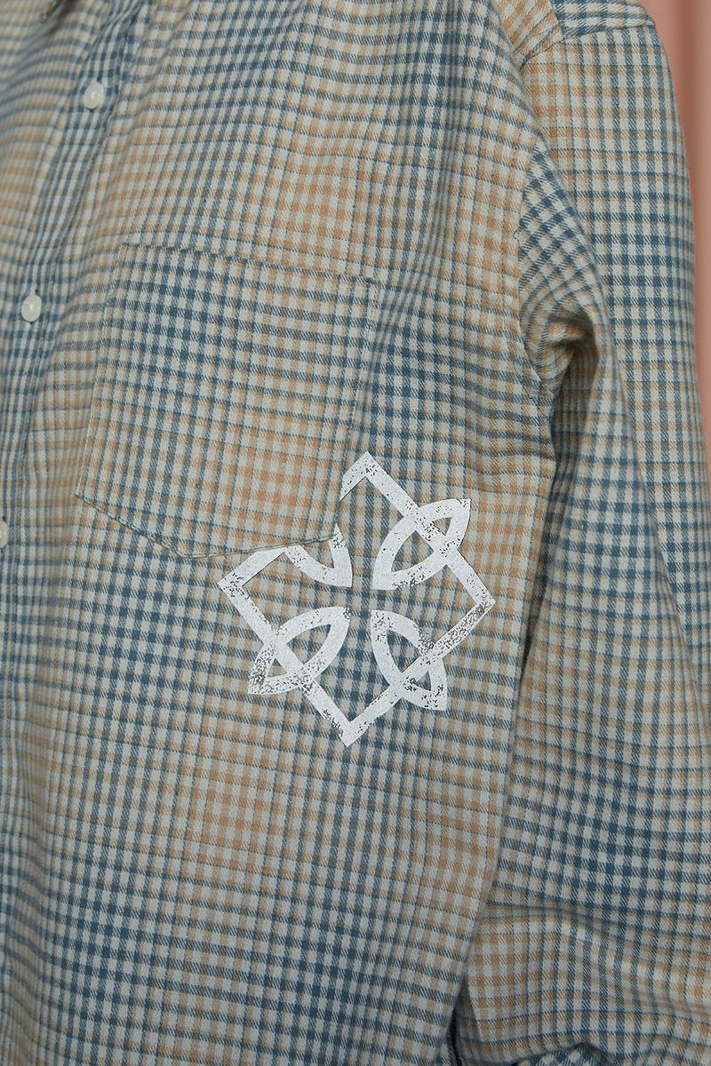 SYMBOL CHECK SHIRT / BLUE&BEIGE