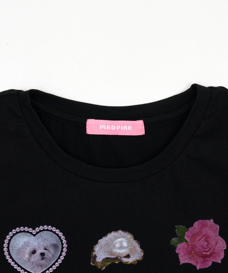 GRAPHIC CROP T BLACK