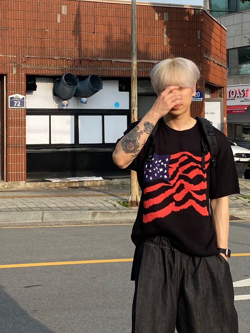 USA Round short sleeve knit 3