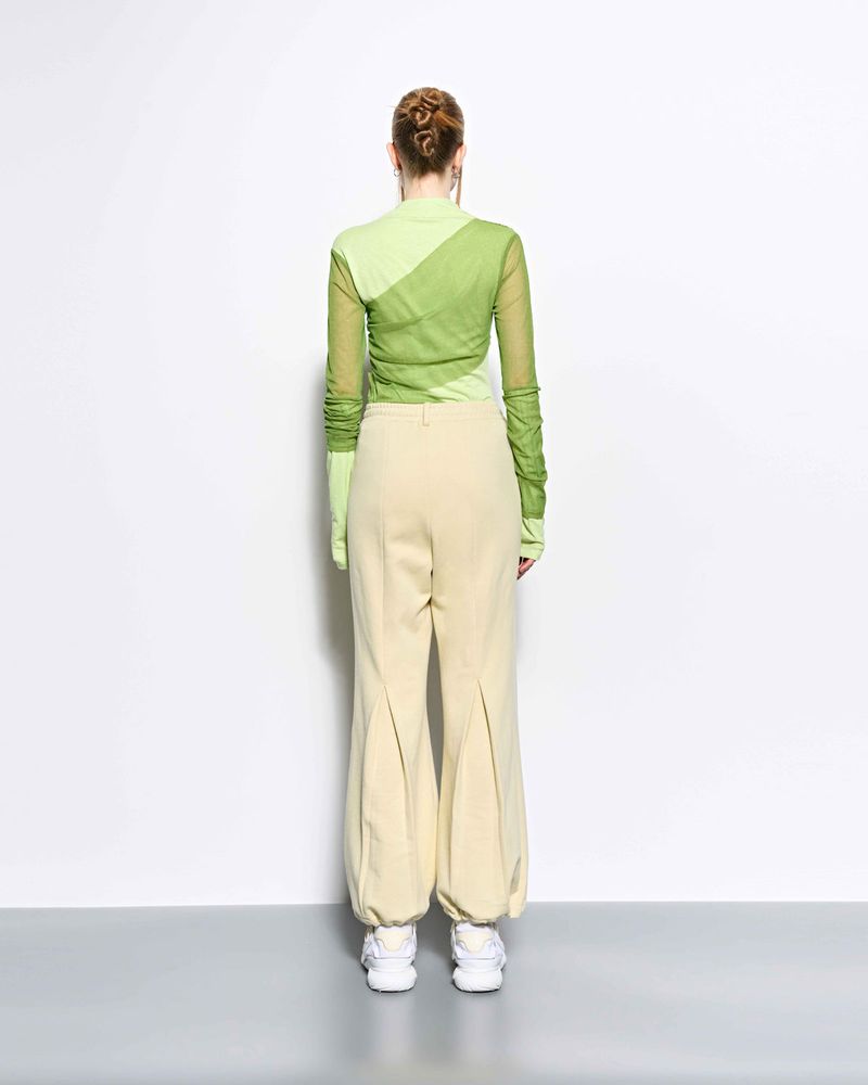 Layered Long Sleeve Top _ Green
