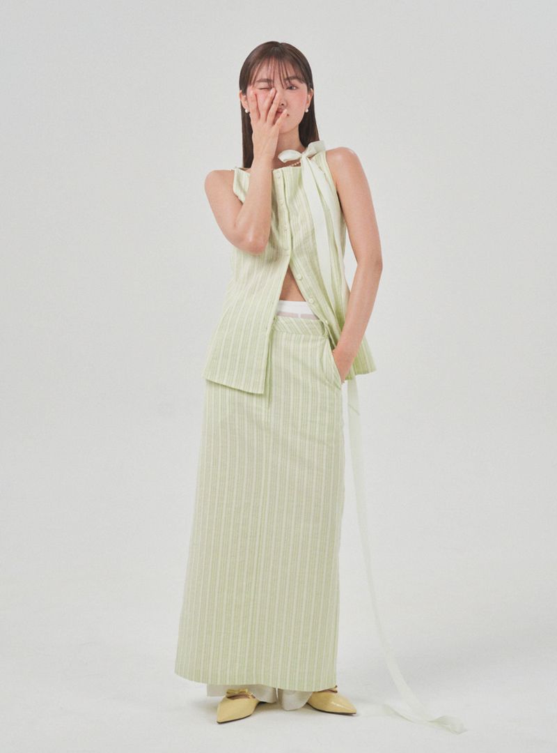 Cozy cotton skirt (green)