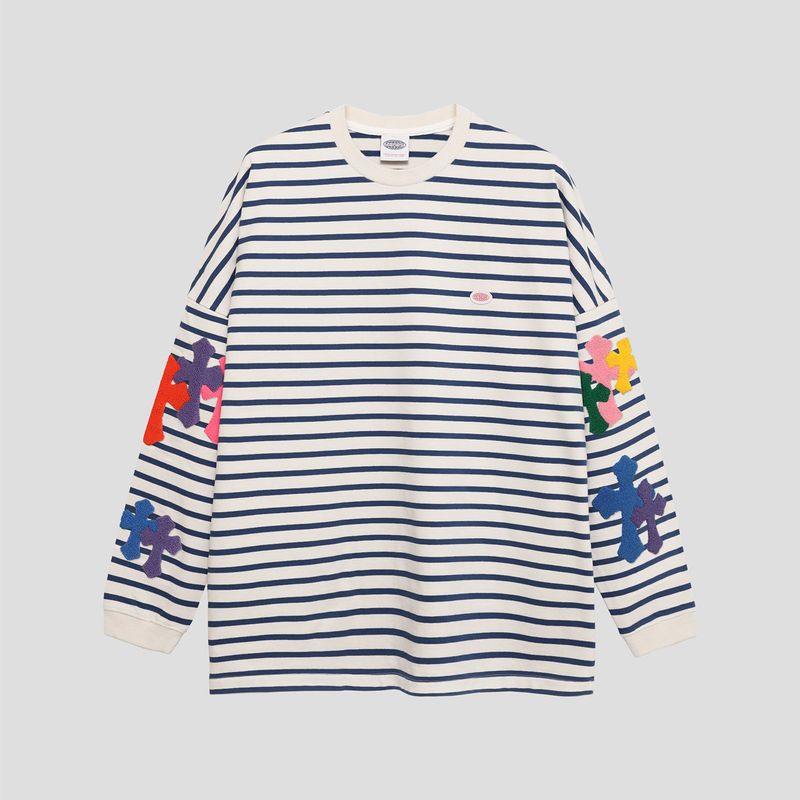 PARAGRAPH(パラグラフ)の「CROSS PATCH STRIPE L/S(Tops)」