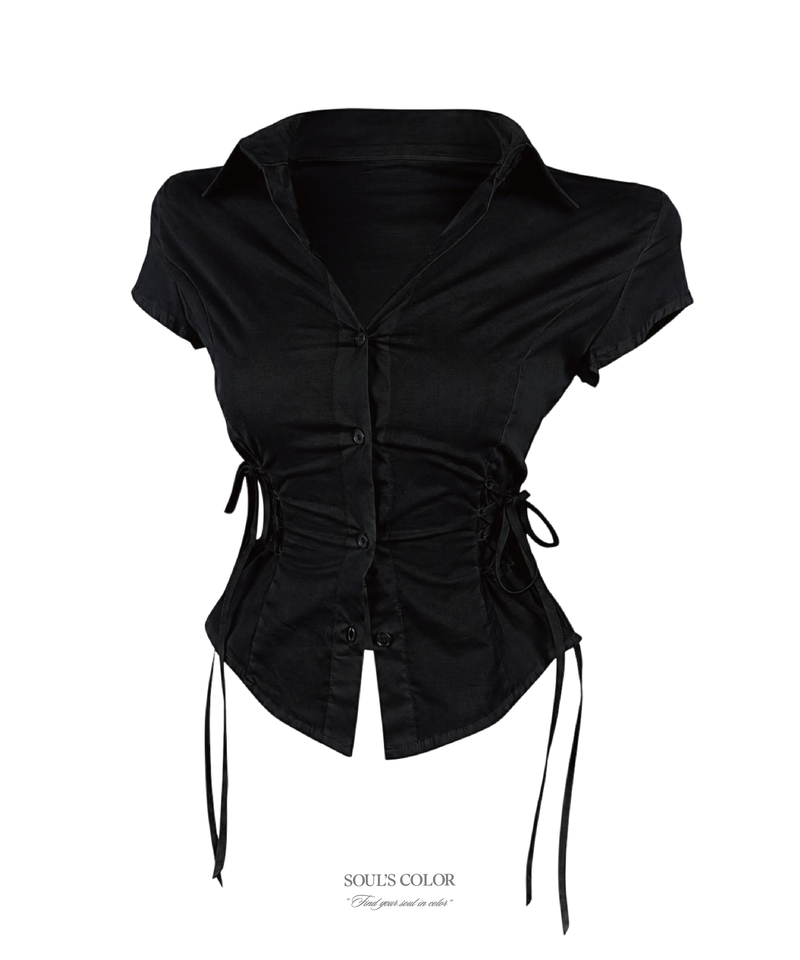 Bianca Corset Slim Shirt (2color)
