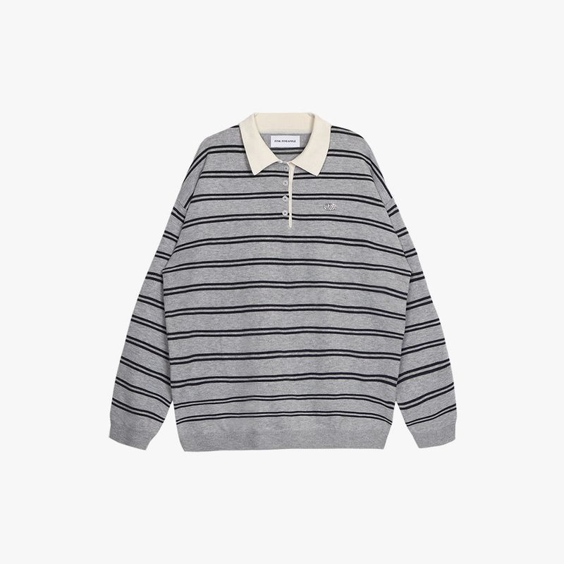 PPA STRIPE COLLAR KNIT