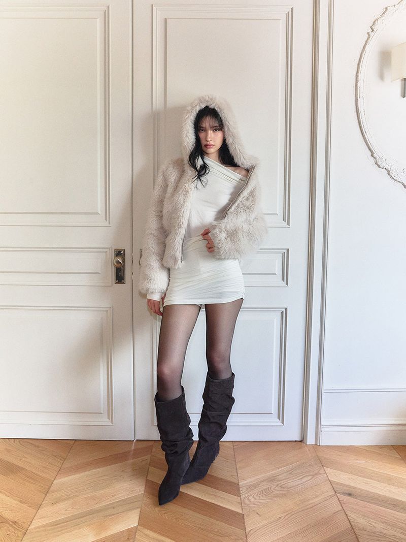 Hoodie fur jumper (Gray)