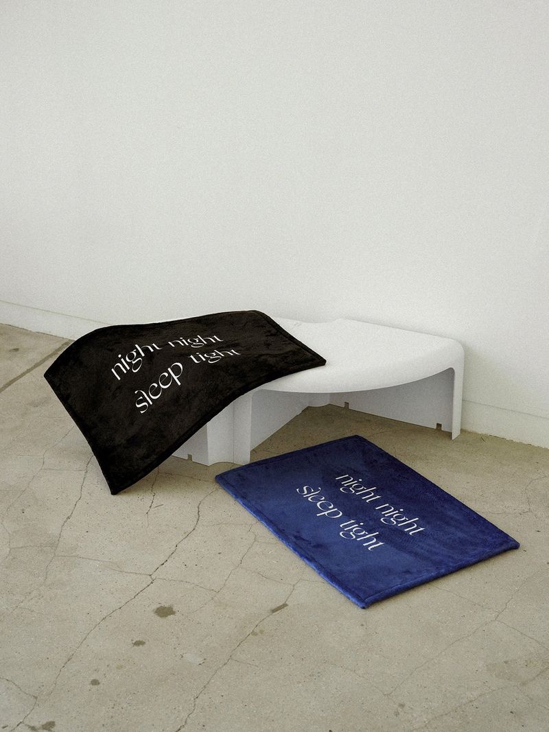 night night mini rug - blue