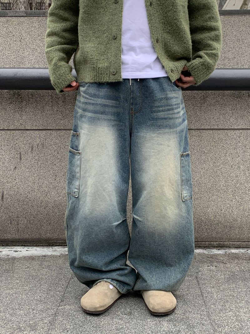 Rivet Double Cargo Brush Banding Denim