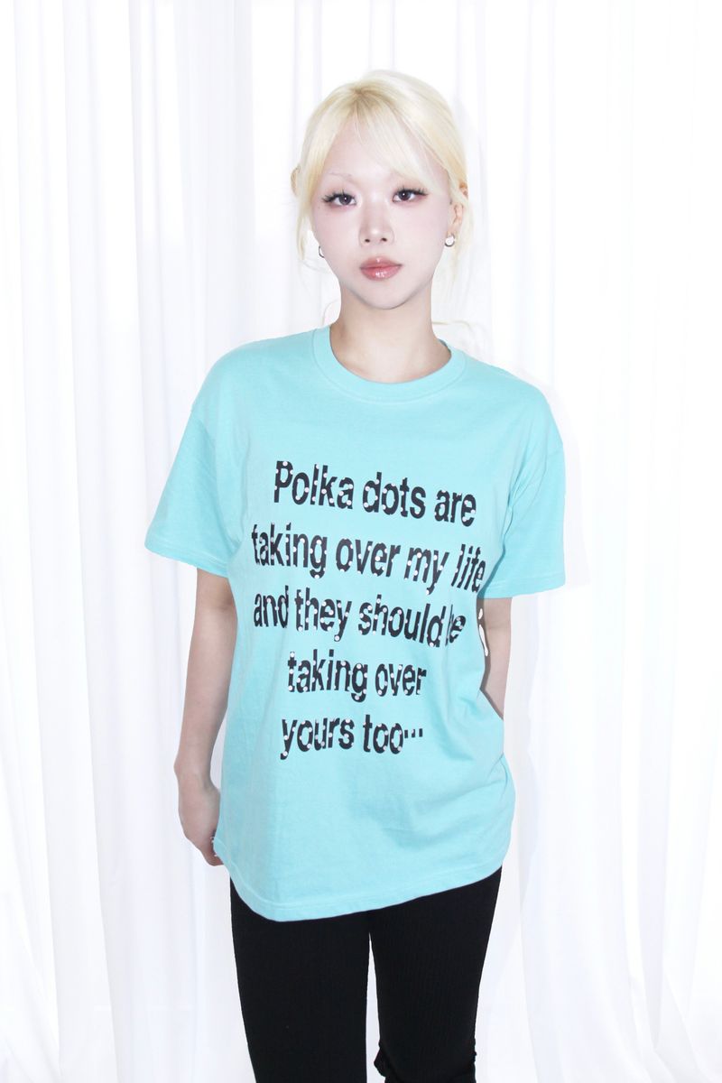 DOT LETTERING SHORT SLEEVE T-SHIRT