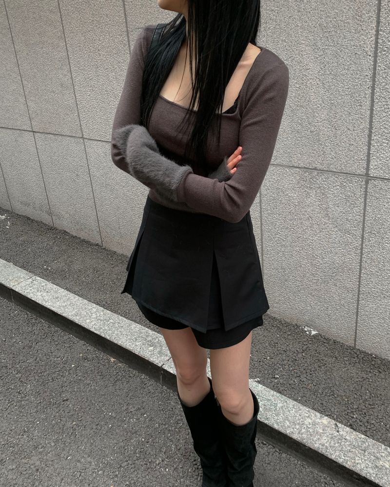 Pleated pants skirt