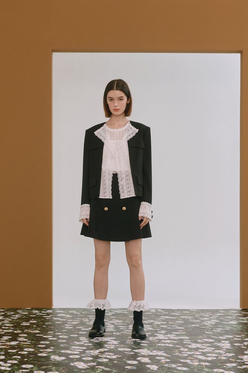 ROMANCHIC（ロマンシック）の「lace trimmed jacket（Jackets/Outerwear）」