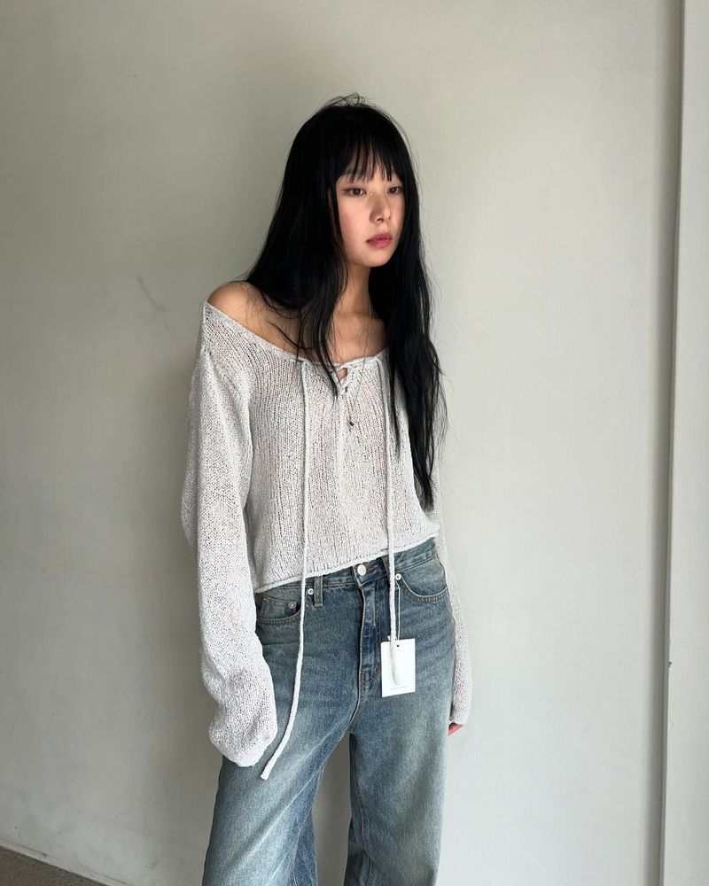 We Fell In Love In Reality（ウィ フェル イン ラブ イン リアリティ）の「Soft Knit Lazy Tip Up Top - 3 colours（Tops）」