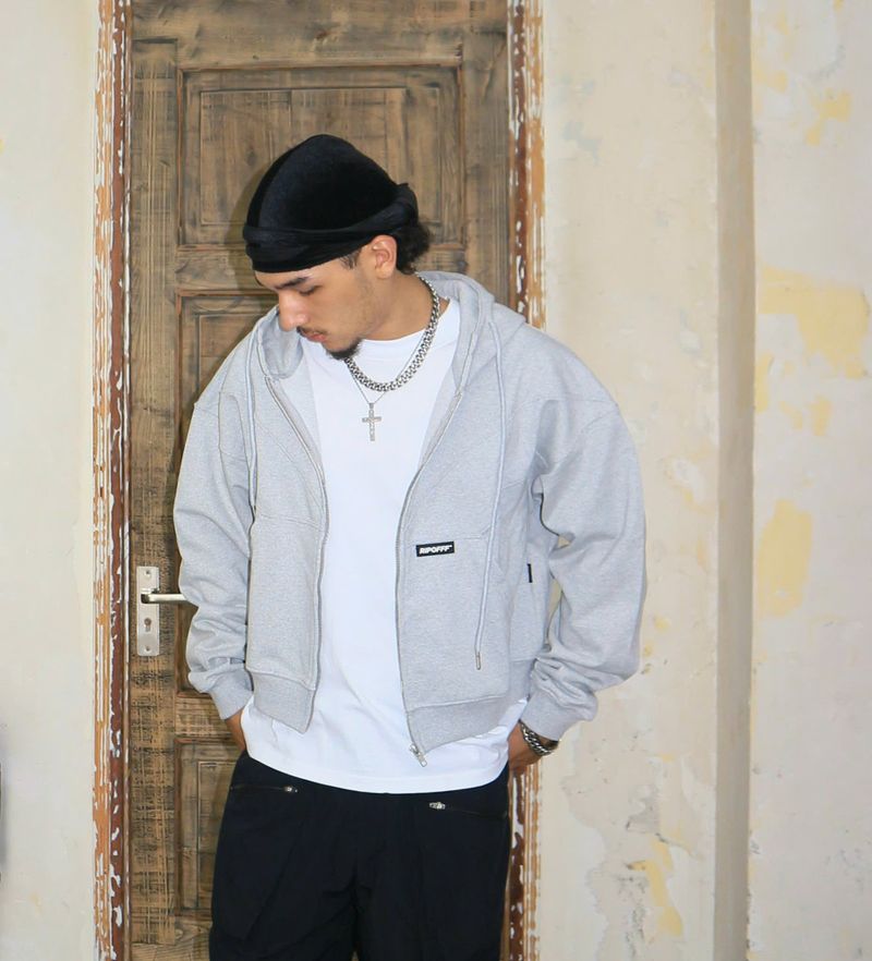 RIPOFFF Boxy Zip Hoodie