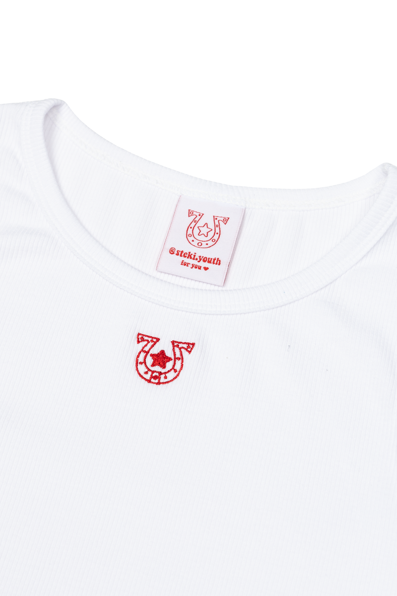 Horse sleeveless T (White)