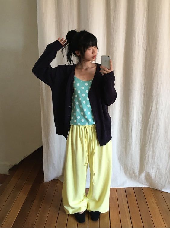 Minaru Loose Fit String Dot Sleeveless