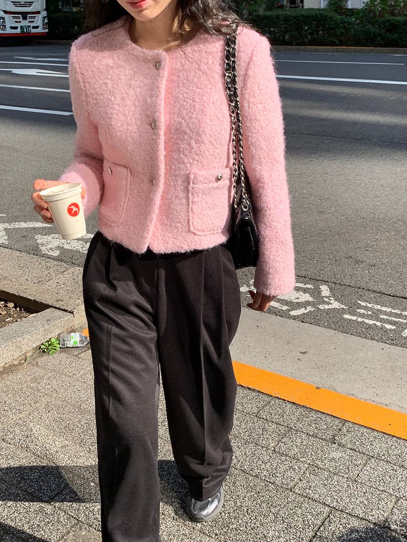 [MADE] [Wool Napping] Winter Warm Pintuck Wide Slacks