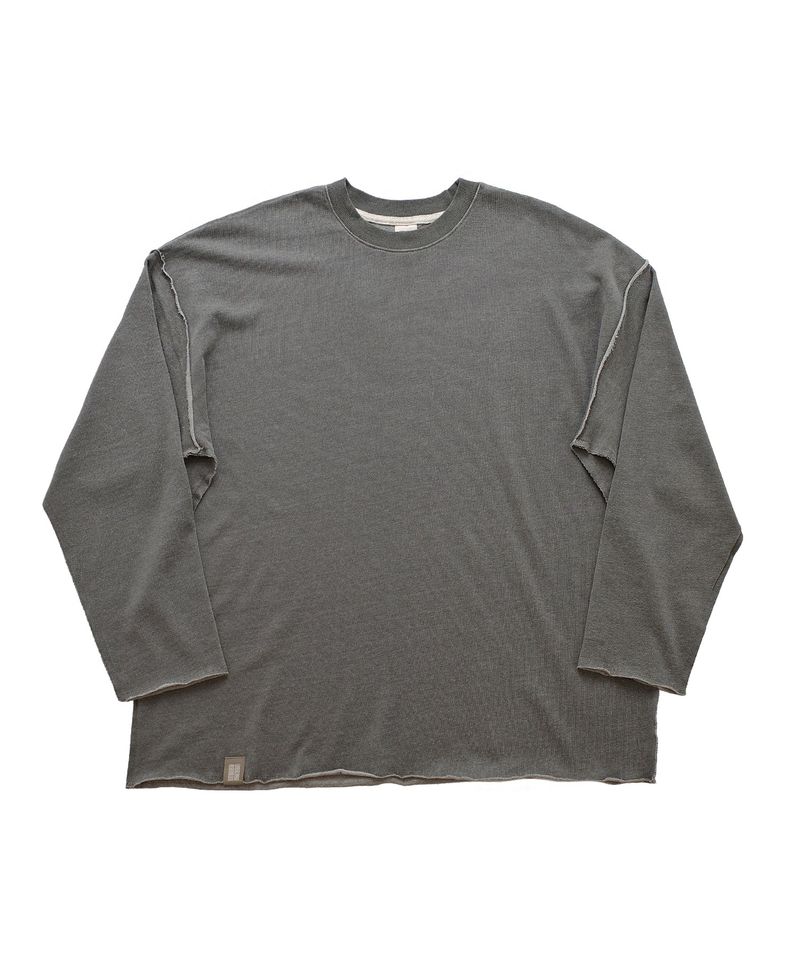 A NOTHING（アナッシング）の「VINTAGE P. DYEING CUT-OUT BOX TEE (Khaki)（Tops）」