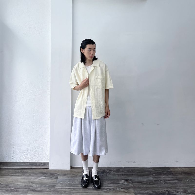 Boxy Embossed Layering Shirt