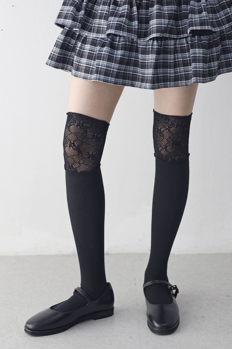 Roon Half Lace Knee Socks