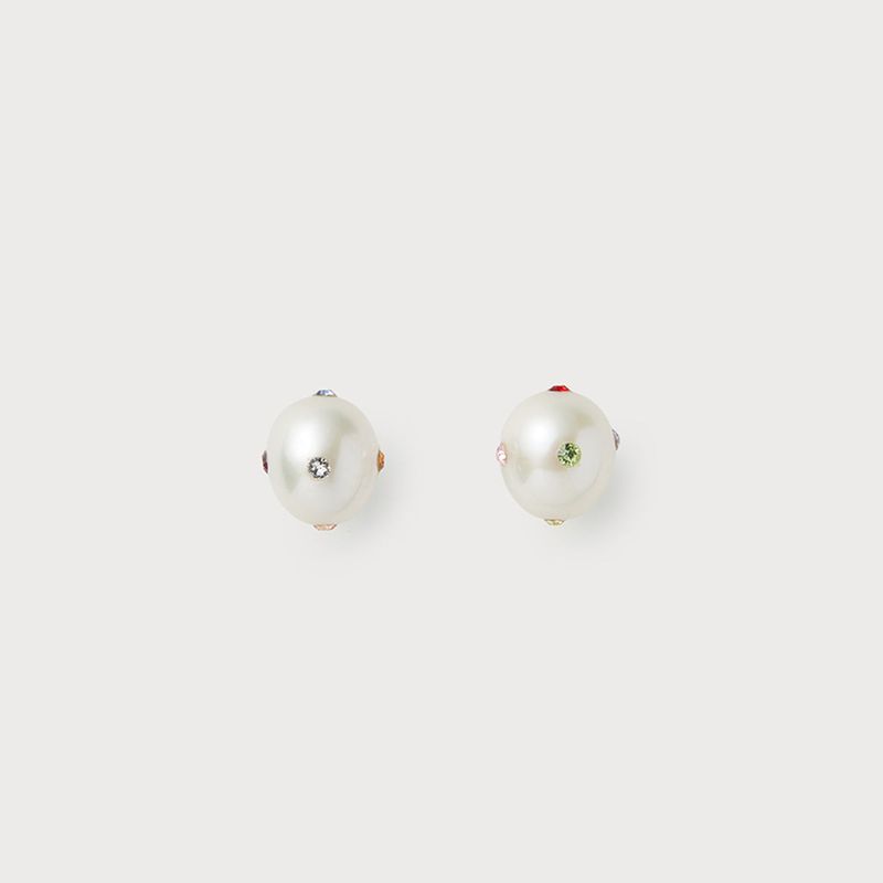 PEARLSONATE（パーソネイト）の「シグネチャーポルカドッツイヤリング　マルチ（アクセサリー）」